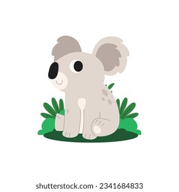 Baby Koala Vector Flat Illustration