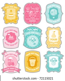 Baby labels with place for your text