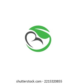 plantilla de logotipo vectorial de diseño de hoja de bebé 