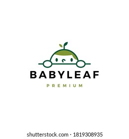 baby leaf logo vector icon illustration