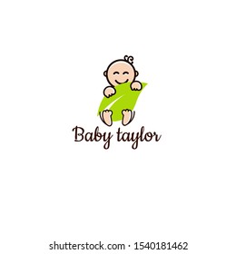 Baby leaf logo vector illustration