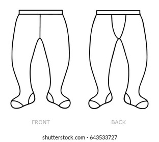 Baby legging vector