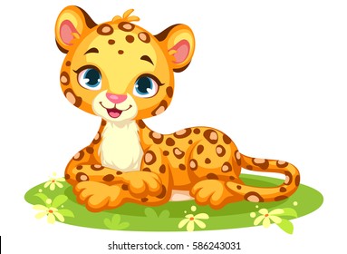 Baby Leopard Cute Cartoon