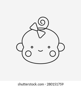 baby line icon