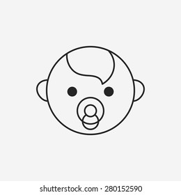 baby line icon