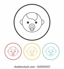 baby line icon