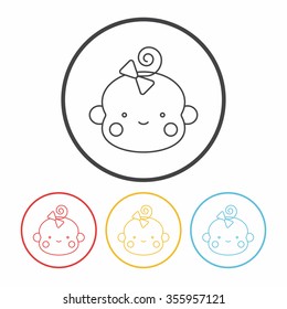 baby line icon
