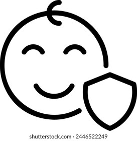 baby line icon illustration vector