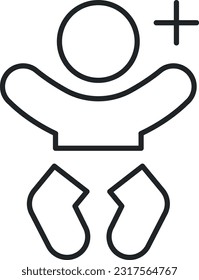 Baby line icon Set is designed with suitable visuals for all medical and healthcare