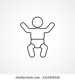 Baby line icon simple flat style vector illustration. Baby sign.