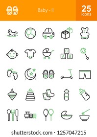 Baby Line Icons