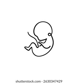 Baby Line Style Icon Design