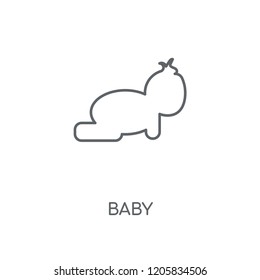 Baby linear icon. Baby concept stroke symbol design. Thin graphic elements vector illustration, outline pattern on a white background, eps 10.