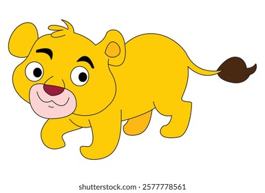 A baby lion cartoon vector