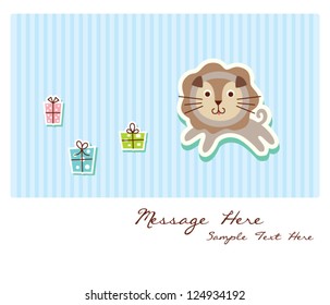 baby lion gift card