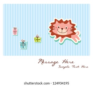 baby lion gift card
