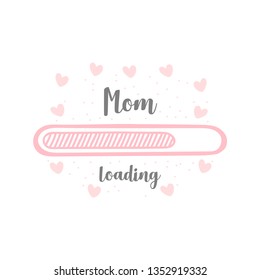 Baby Is Loading Bar Mother New Life Baby Coming Soon Gender Reveal Symbol Baby Girl Baby Boy Icon Vector Footstep Footprints Foot Feet Party Fun Funny Happy Pregnant Bump Love
