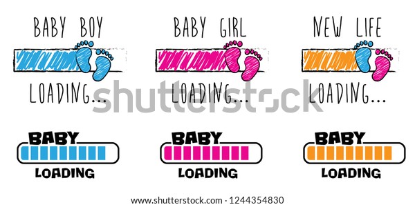 Baby Loading Bar Nouvelle Vie Bebe Image Vectorielle De Stock Libre De Droits