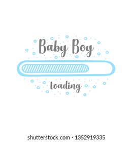 Baby loading - vector illustration. white background.