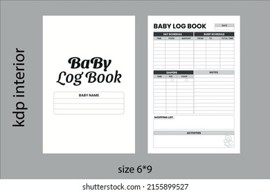 baby logbook kdp interior template. Baby logbook tracker. set of baby logbook. KDP interior journal. Daily baby activity