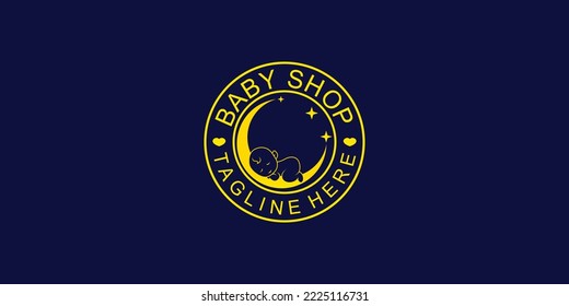 Baby logo design blend of the month with the latest premium vector style