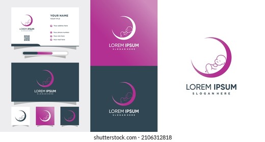 baby logo design with style and creative concept