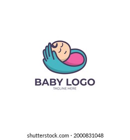 Baby Logo Design Template.Vector Illustration