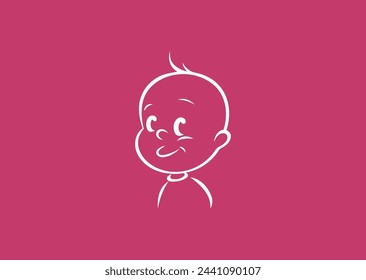 Baby logo design vector icon illustration