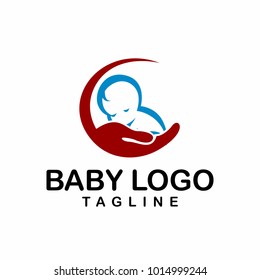 baby logo design vector template