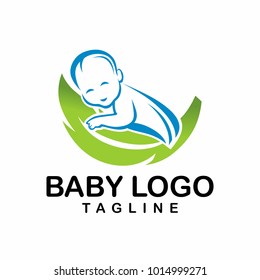 baby logo design vector template