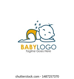 Baby logo design vector template