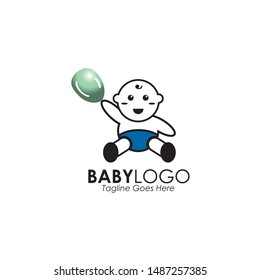 Baby logo design vector template