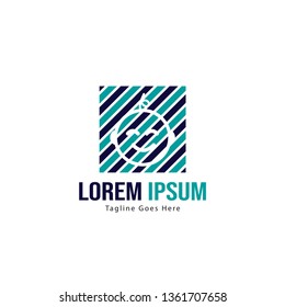 Baby logo template design. Minimalist baby logo with modern frame vector design