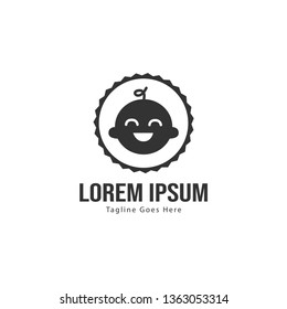 Baby logo template design. Minimalist baby logo with modern frame vector design