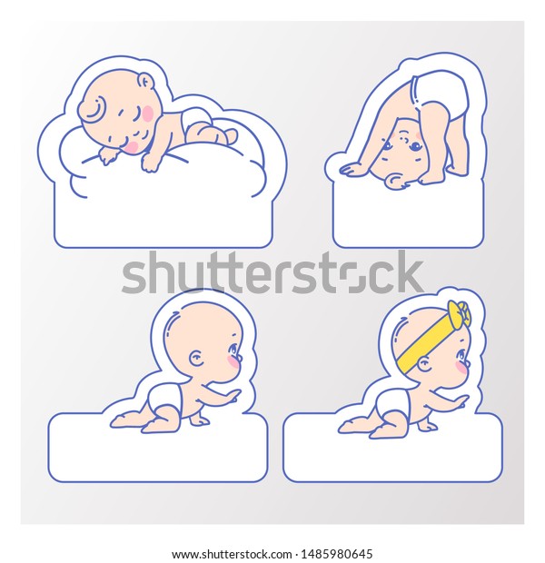 Modele De Logo Pour Bebe Pour Image Vectorielle De Stock Libre De Droits