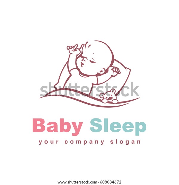 Modele De Logo Bebe Bebe Dormant Image Vectorielle De Stock Libre De Droits