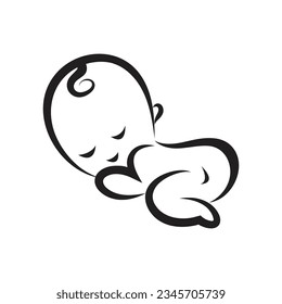 Baby logo vector icon templatedesign