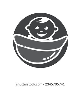 Baby logo vector icon templatedesign