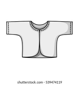 Baby loose jacket icon in monochrome style isolated on white background. Baby born symbol stock vector illustration.