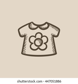 Baby loose jacket vector sketch icon isolated on background. Hand drawn Baby loose jacket icon. Baby loose jacket sketch icon for infographic, website or app.