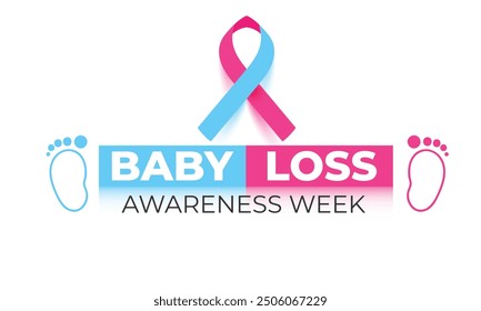 Baby Loss Awareness Week. Hintergrund, Banner, Karte, Poster, Vorlage. Vektorgrafik.