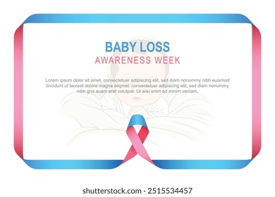 Baby Loss Awareness Week background. Vector illustration.