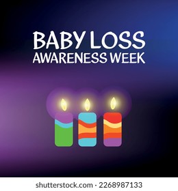Baby Loss Awareness Week . Design suitable for greeting card poster and banner