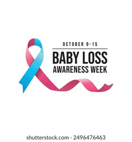 Baby Loss Awareness Week vector design template good for celebration usage. Baby Loss Awareness Week design. Vector ribbon. flat design. eps 10.