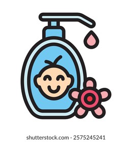 Baby Lotion Vector EPS 10 for print, digital UI, UX kit, web and app development for health, personal care, body treatment and more.