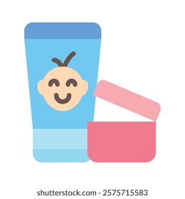 Baby lotion Vector EPS 10 for print, digital UI, UX kit, web and app development for health, personal care, body treatment and more.