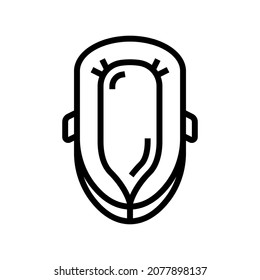baby lounger line icon vector. baby lounger sign. isolated contour symbol black illustration