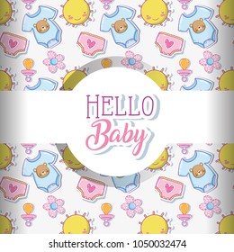 Baby love pattern background