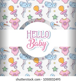Baby love pattern background