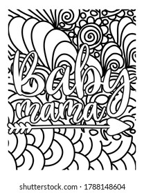 Baby Mama coloring book pages.Pregnancy coloring book pages design.